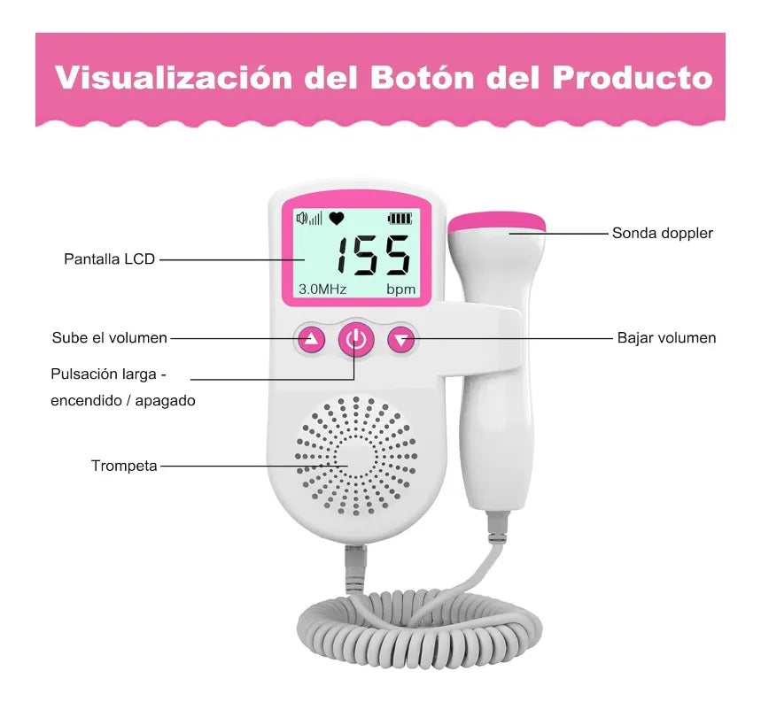💓 Monitor de Latidos de Bebé – Escucha el corazón de tu pequeño en casa 👶