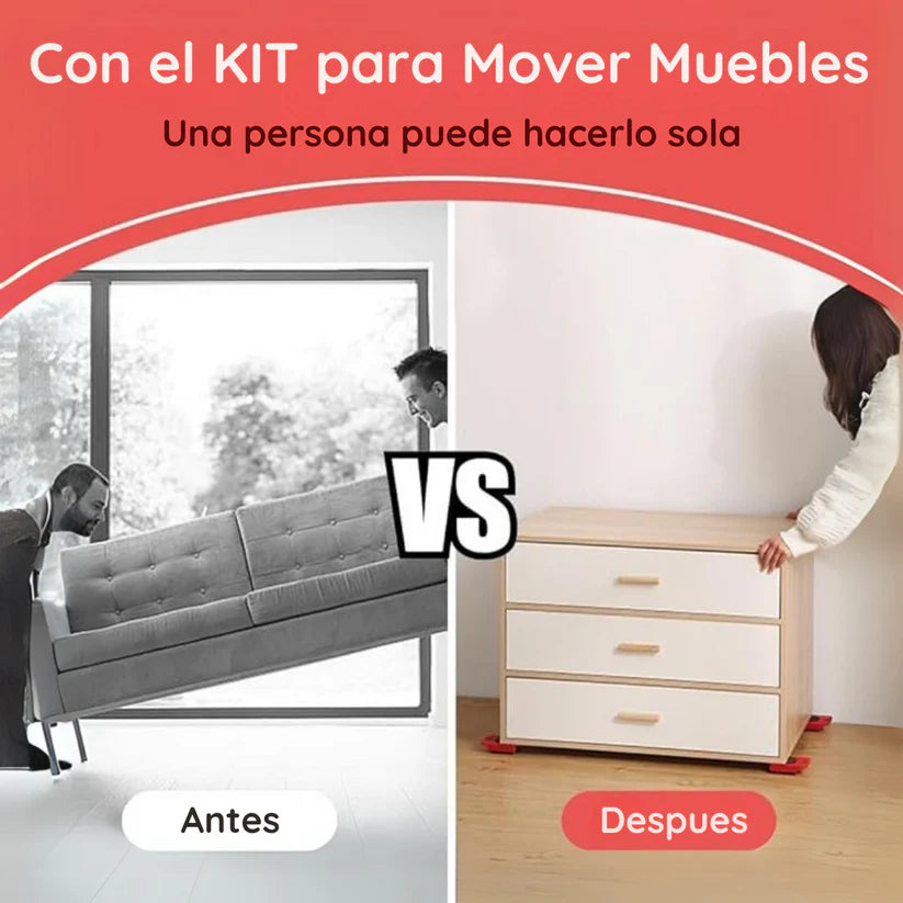 🛋️ Elevador de Muebles con Ruedas – Adiós Dolor de Espalda 🙌